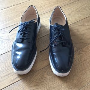 Zara navy patent platforms